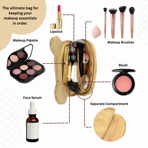 Everythingly Beary Essential Bear Makeup Bag